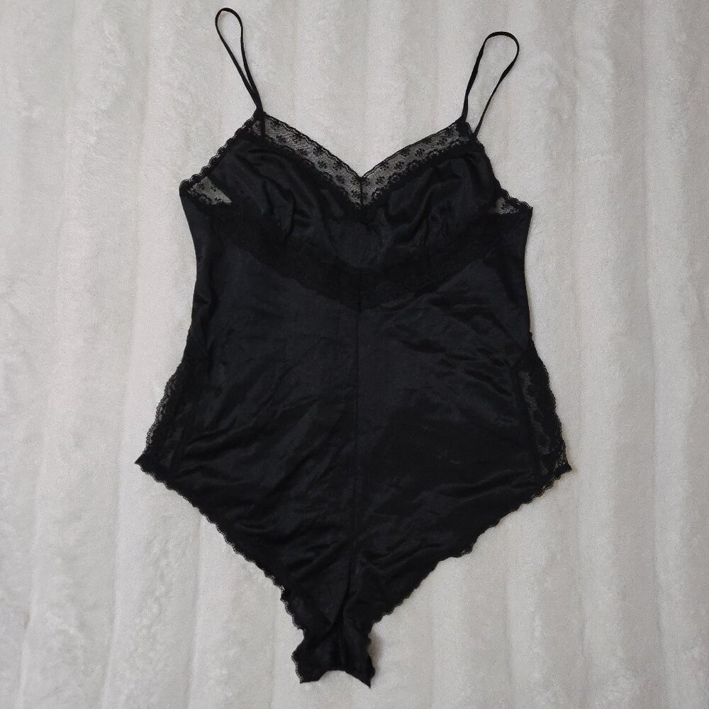 Vintage Nylon High-Leg Teddy Bodysuit